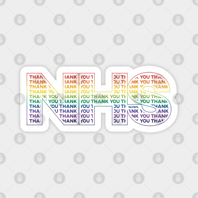 Thank you NHS Rainbow Magnet by Dorothy Designs