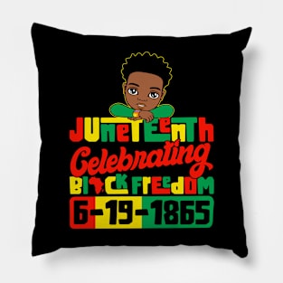 Juneteenth Celebrating Black Freedom 1865 Afro American kids Pillow
