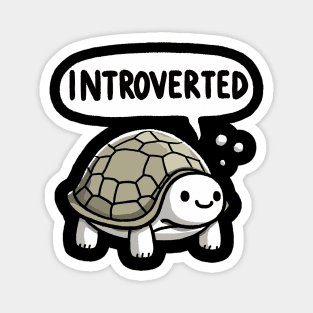 Introverted Happy Turtle Magnet