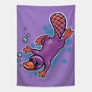 Happy Platypus Tapestry