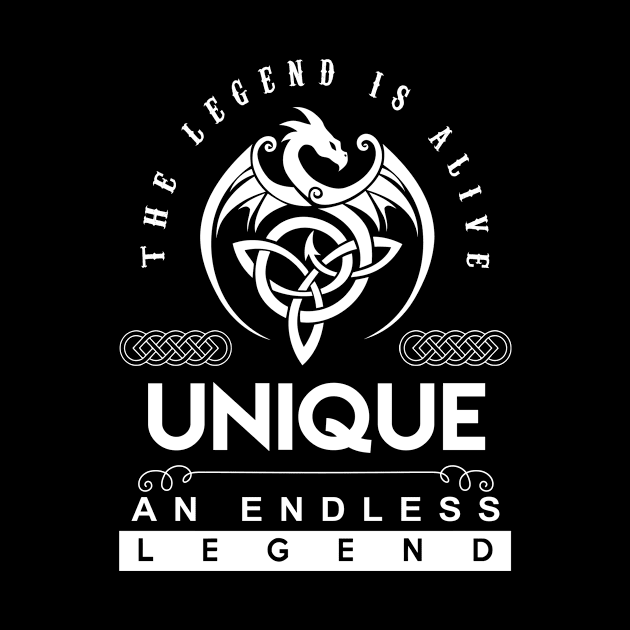 Unique Name T Shirt - The Legend Is Alive - Unique An Endless Legend Dragon Gift Item by riogarwinorganiza