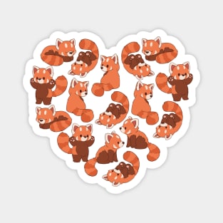 red panda heart Magnet