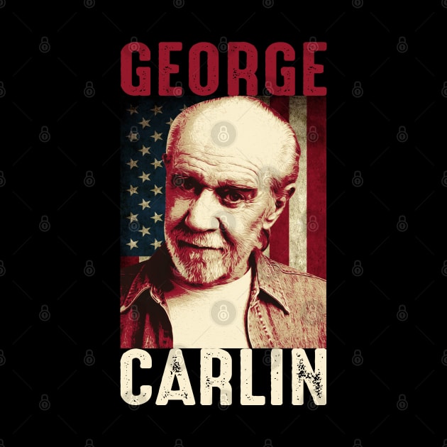 George Carlin American Flag by mia_me