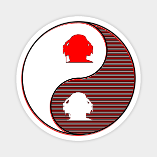 yin yang balance harmony design eastern philosophy dj music Magnet