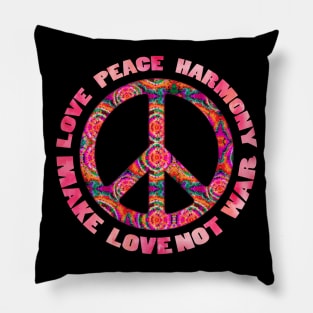 Peace hippie text Pillow