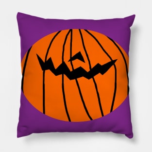 Pumpkin Face for a Halloween Horror Mask Pillow