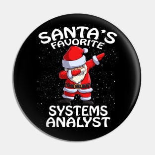 Santas Favorite Systems Analyst Christmas Pin