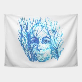 At One with Nature Woman Tapestry