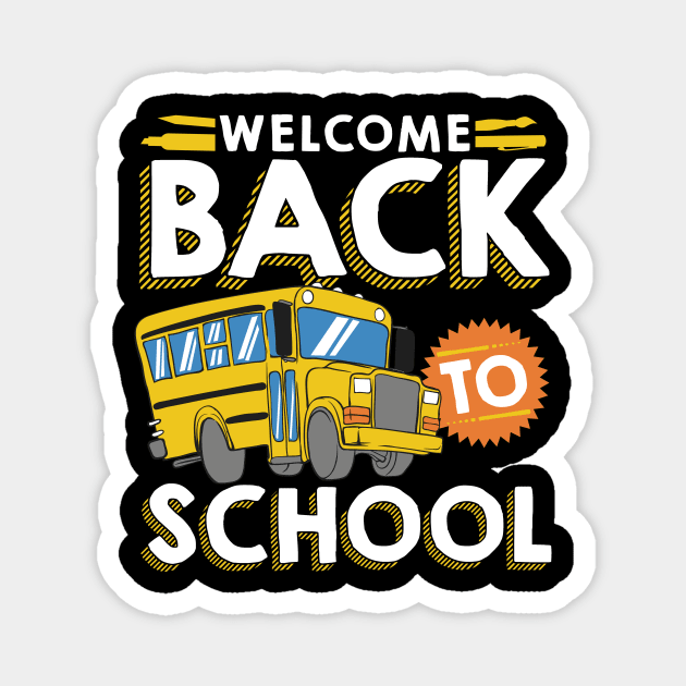 Welcome Back To School Kids Schoolbus New Student Magnet by theperfectpresents