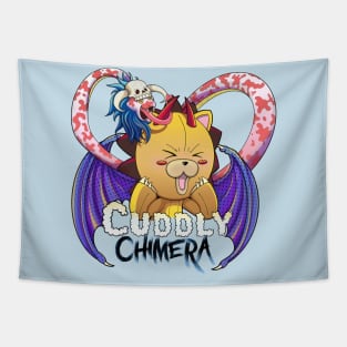 Vintage anime kawaii cuddly chimera Tapestry