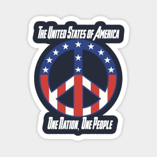 USA One Nation, One People Magnet