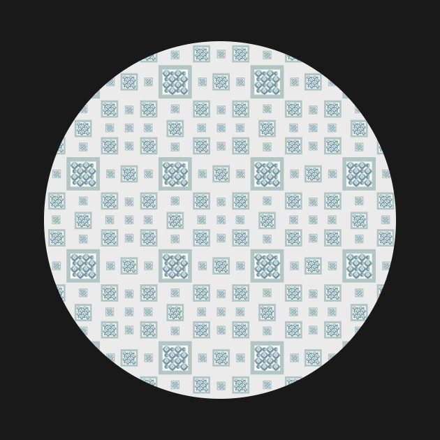 Multi grid in soft blue grey. A fresh, clean geometric pattern. by innerspectrum