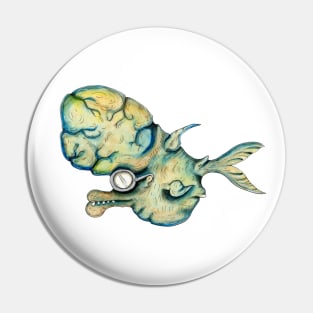 Nerd Fish Pin