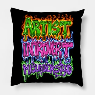 Artist Introvert Misunderstood Pillow