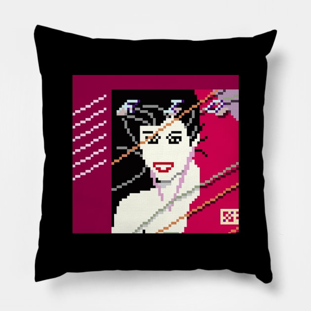 Rio 8 bit Pillow by Kopi Aiko Art