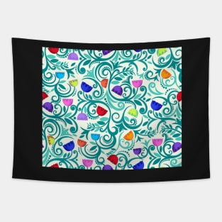 Boho Floral Tapestry