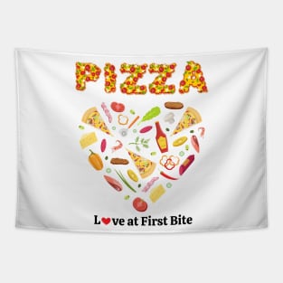 pizza is my valentine! Pizza Addicted, Vegetables, Mushroom, Tomato, Onion, Bell Pepper Unique Set Designs Value Pack Tapestry