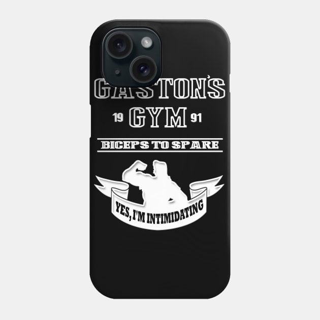 Gaston's Gym White Phone Case by shawnalizabeth