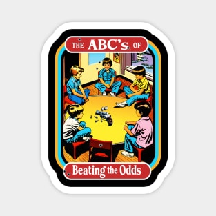 The ABCs of Beating the Odds Retro Book cover Magnet