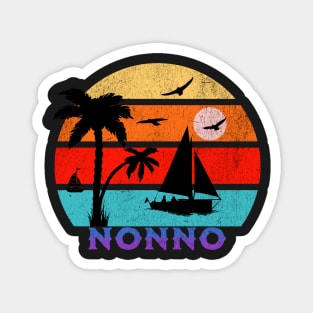 Nonno Retro Sunset Ocean Grandfather Magnet