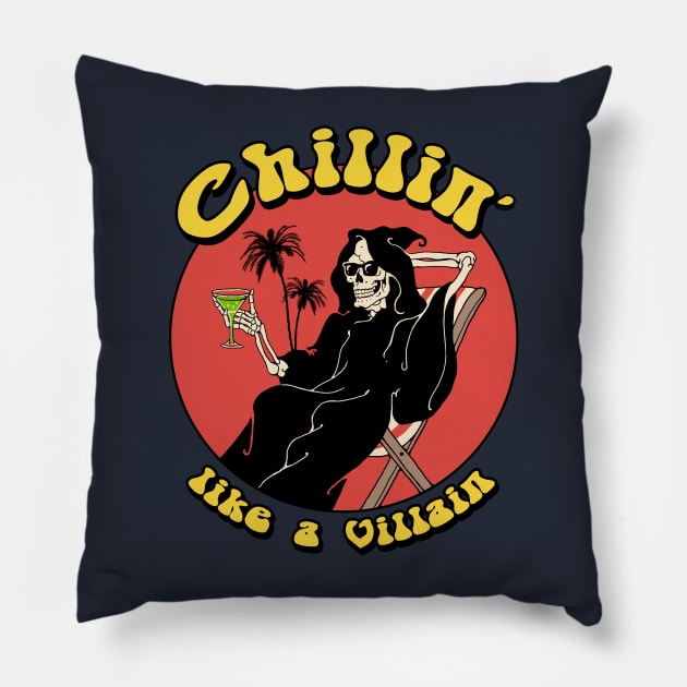 Chillin' LIke a Villain Pillow by Vincent Trinidad Art