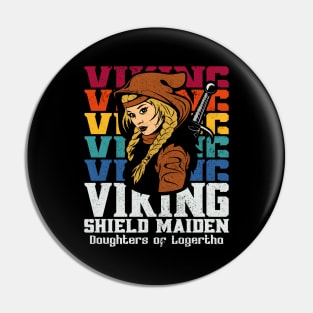 Daughters of Lagertha Vintage Viking Shield Maiden Pin