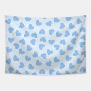 Blue Love Hearts Tapestry