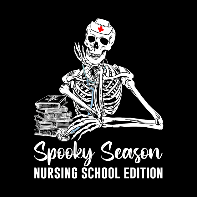 Nursing School Student Halloween Skeleton by antrazdixonlda