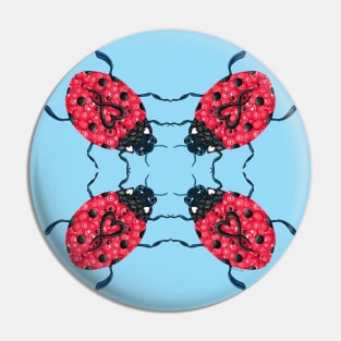 Lady Bug Mandala Pin