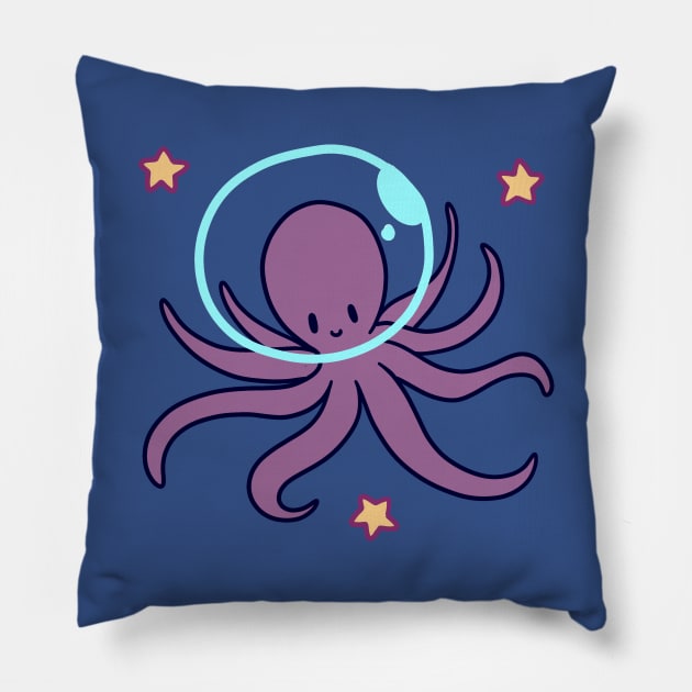 Space Octopus Pillow by saradaboru