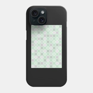 Sage Green and Grey Circles Pattern Phone Case