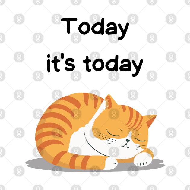 Sleeping Affirmation Cat - Today it's today | Cat Lover Gift | Law of Attraction | Positive Affirmation | Self Love by JGodvliet