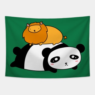 Panda and Little Lion Tapestry