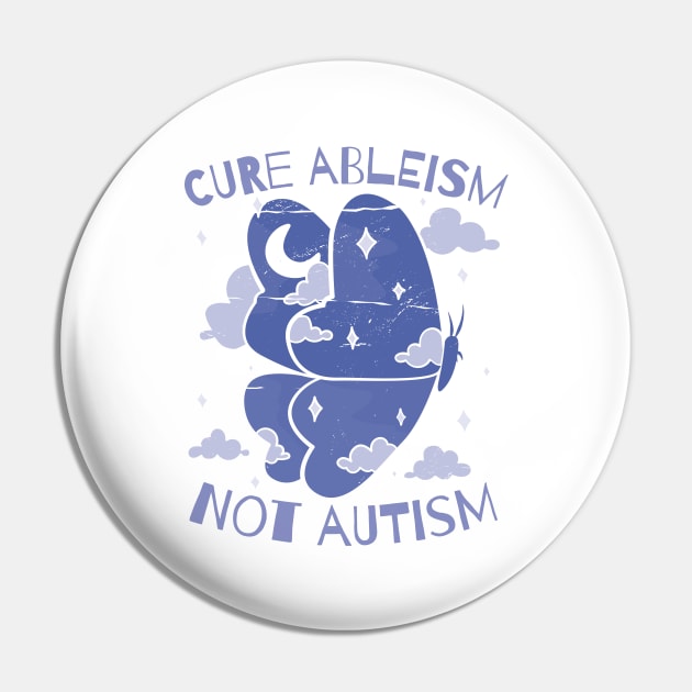 Cure Ableism Not Autism Pin by LindenDesigns