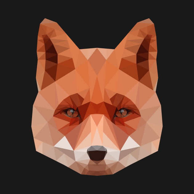 Low Poly Red Fox Design by mikepod