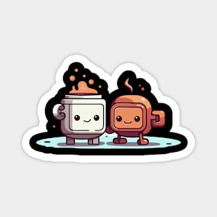 two cutes cups of coffee Magnet