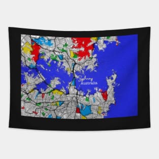 Sydney City, Australia Map Tapestry