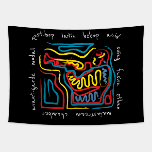 Cool Jazz Trumpeter Tapestry