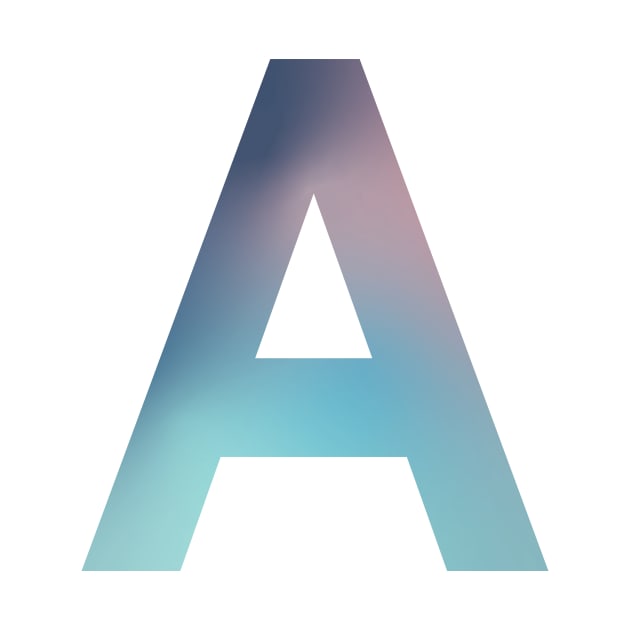 Gradient Letter A Initial Alphabet by murialbezanson