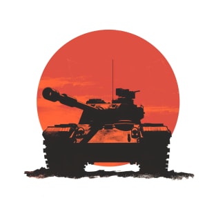 Main Battle Tank Sunset (Minimalist) (ww2) T-Shirt