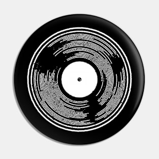 Record with groove lines Pin