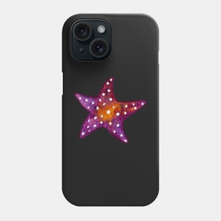 Purple and Orange Starfish Watercolor Phone Case