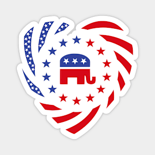 Republican Murican Patriot Flag Series (Heart) Magnet