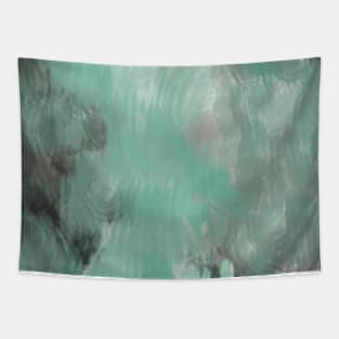 Bottle green earthy mist abstract art Tapestry