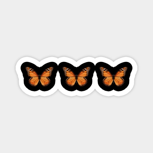 Aesthetic Monarch Butterfly Soft Grunge Magnet by wbdesignz