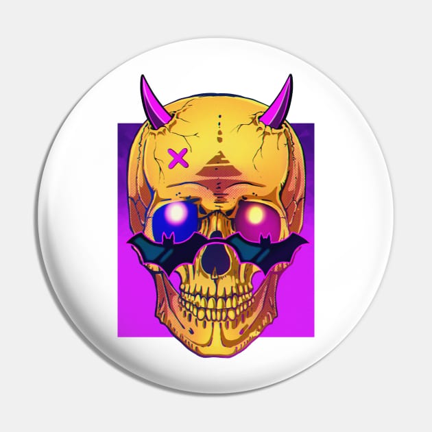 Halloween Skull Pin by AnGo