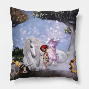 Wonderful unicorn with fairy Pillow