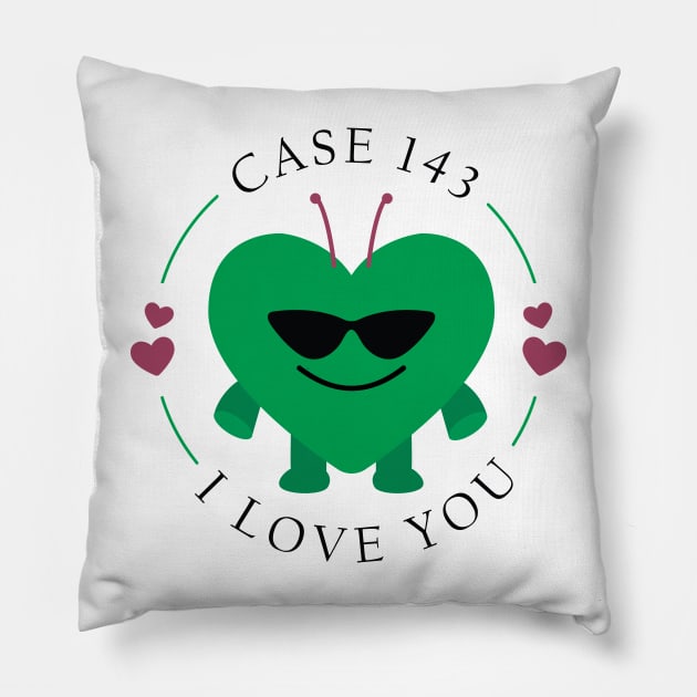 stray kids case 143 green heart Pillow by Qaws