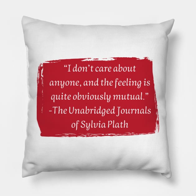 Sylvia Plath Pillow by HappyBird