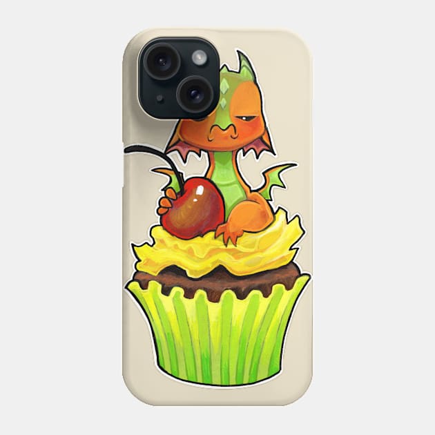 Cupcake dragon sour cherry Phone Case by BiancaRomanStumpff